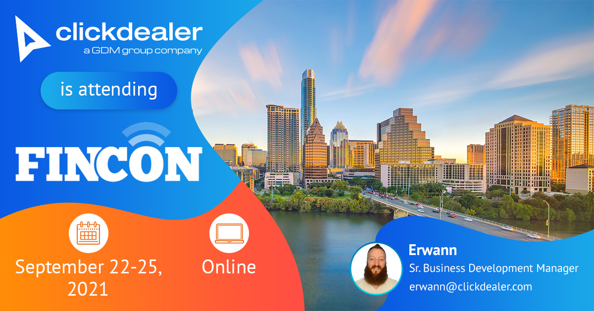 ClickDealer is attending FinCon 2021! - ClickDealer Blog